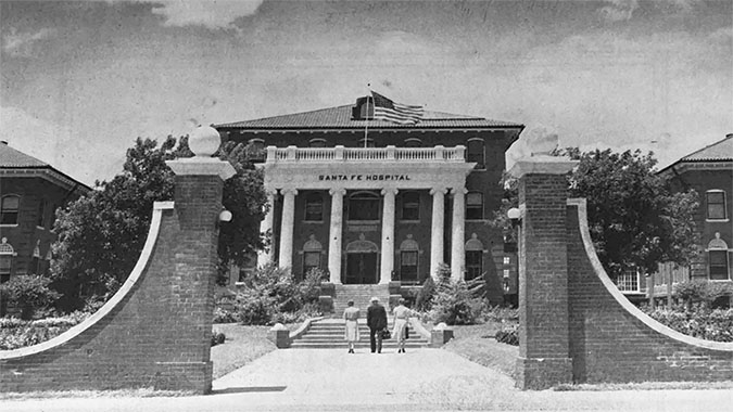 Santa Fe Hospital in Temple, Texas, from Santa Fe magazine in January 1943 Santa Fe Hospital in Temple, Texas, from Santa Fe magazine in January 1943